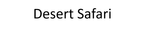 Desert Safari 600x231